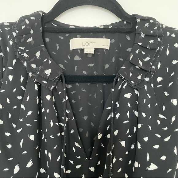 Black Patterned Wrap Dress - Picture 4 of 5